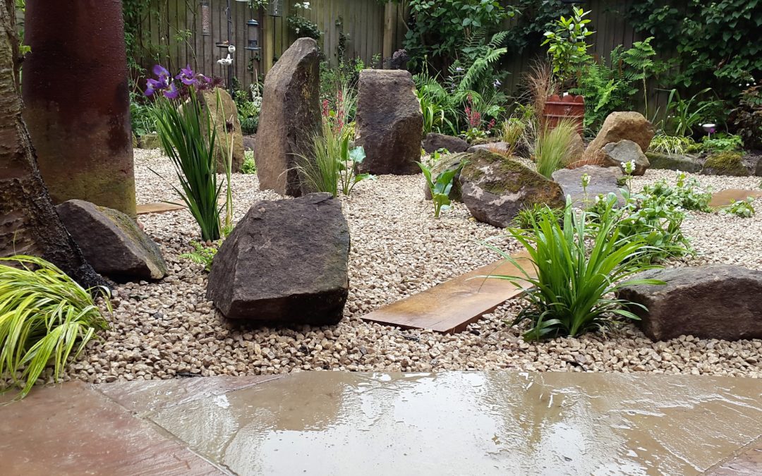 Scree garden in Urban Leicester landscape